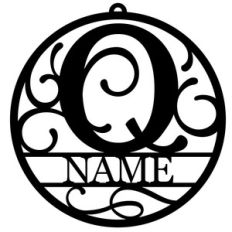 personalized tag ornament - q