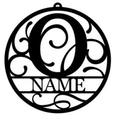 personalized tag ornament - o