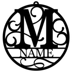 personalized tag ornament - m