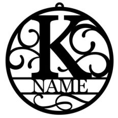 personalized tag ornament - k