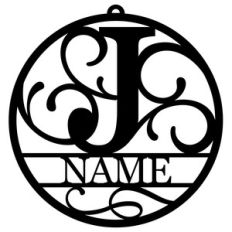 personalized tag ornament - j