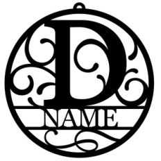 personalized tag ornament - d