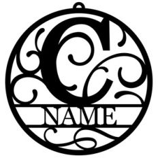 personalized tag ornament - c