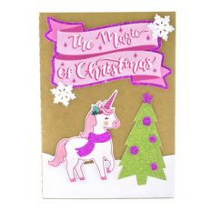 unicorn christmas card
