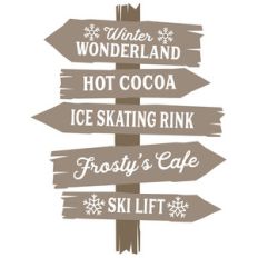 winter wonderland rustic sign