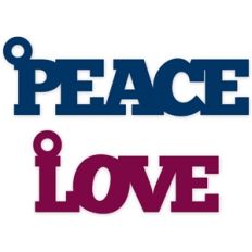 peace and love word tags