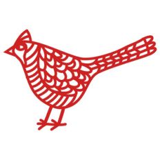 cardinal bird papercut