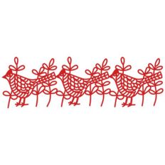 cardinal bird border