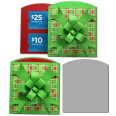 package bow gift card envelope