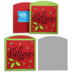 believe gift card envelope bag