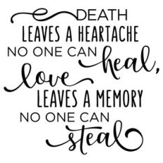 death leaves a heartache phrase