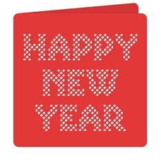 'happy new year' lattice cut out card