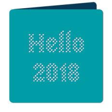 'happy 2018' lattice cut out card