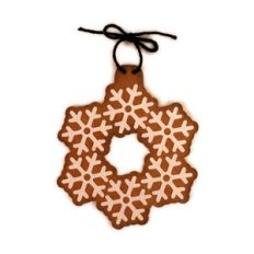 snowflakes wreath ornament