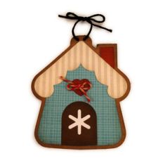 cottage snowy ornament