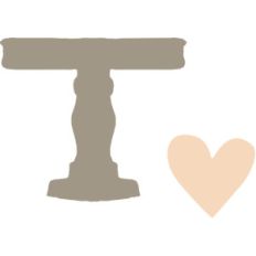 cake plate and heart