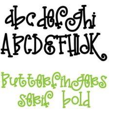 pn butterfingers serif bold