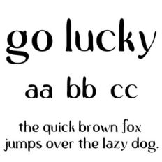 cg go lucky font