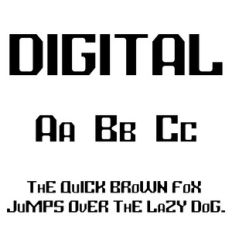 cg digital font