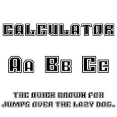 cg calculator font