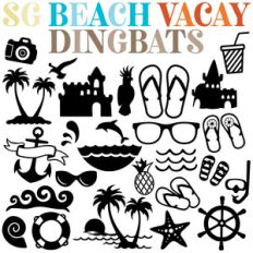 sg beach vacay dingbats font