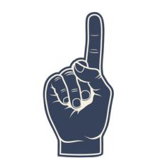 number 1 finger