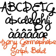 zp zany germophobe script bold