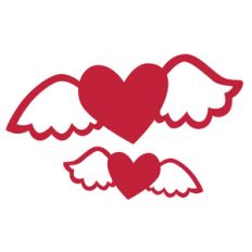 hearts with wings