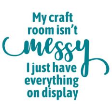 messy craft room