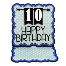 birthday easel card - all numbers included