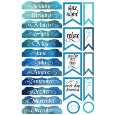 elegant months of the year planner calendar stickers