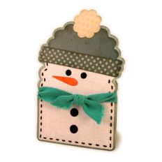 snowman stitched card