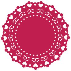 heart lace doily