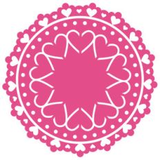 heart lace doily