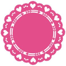 heart and arrow lace doily