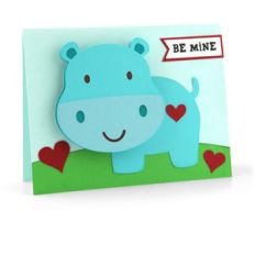 bobble head card valentine hippo