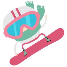 winter cuties - snowboarder