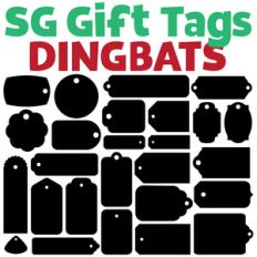 sg gift tags dingbats font