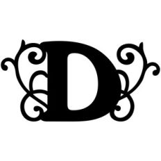 flourish monogram cap d