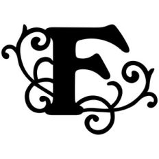 flourish monogram cap f