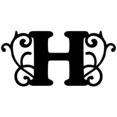 flourish monogram cap h
