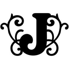 flourish monogram cap j