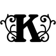 flourish monogram cap k