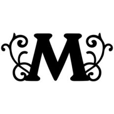flourish monogram cap m