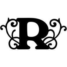 flourish monogram cap r
