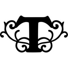 flourish monogram cap t