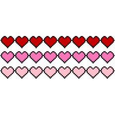 pixels hearts border
