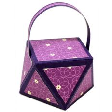 faceted box with mats and handle