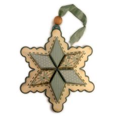 snowflake 3d six point star ornament