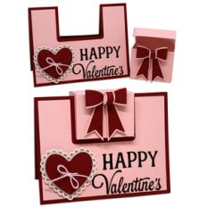happy valentine's card with gift box